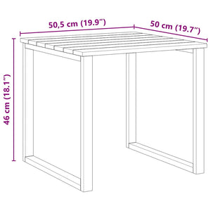 Gartentisch Kiefer Natur 50,5x50x46cm