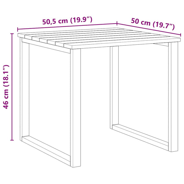 Gartentisch Kiefer Natur 50,5x50x46cm