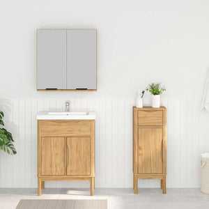 Badezimmermöbel Set FLORO 2tlg. Kiefer Massivholz Braun