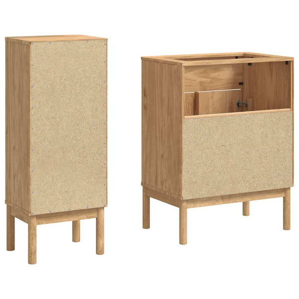 Badezimmermöbel Set FLORO 2tlg. Kiefer Massivholz Braun