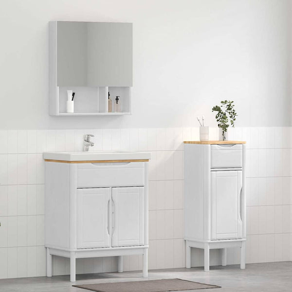 Weißes Badezimmermöbel-Set FLORO, 2-teilig