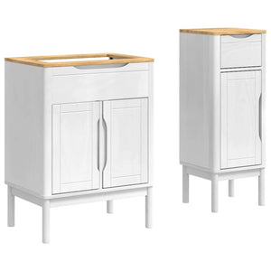 Weißes Badezimmermöbel-Set FLORO, 2-teilig