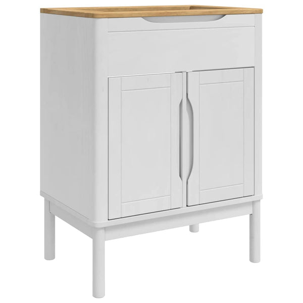Weißes Badezimmermöbel-Set FLORO, 2-teilig