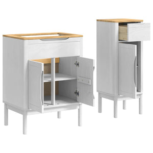 Weißes Badezimmermöbel-Set FLORO, 2-teilig