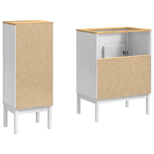 Weißes Badezimmermöbel-Set FLORO, 2-teilig