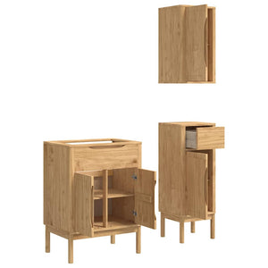Badezimmermöbel Set FLORO Kiefer Massivholz Braun