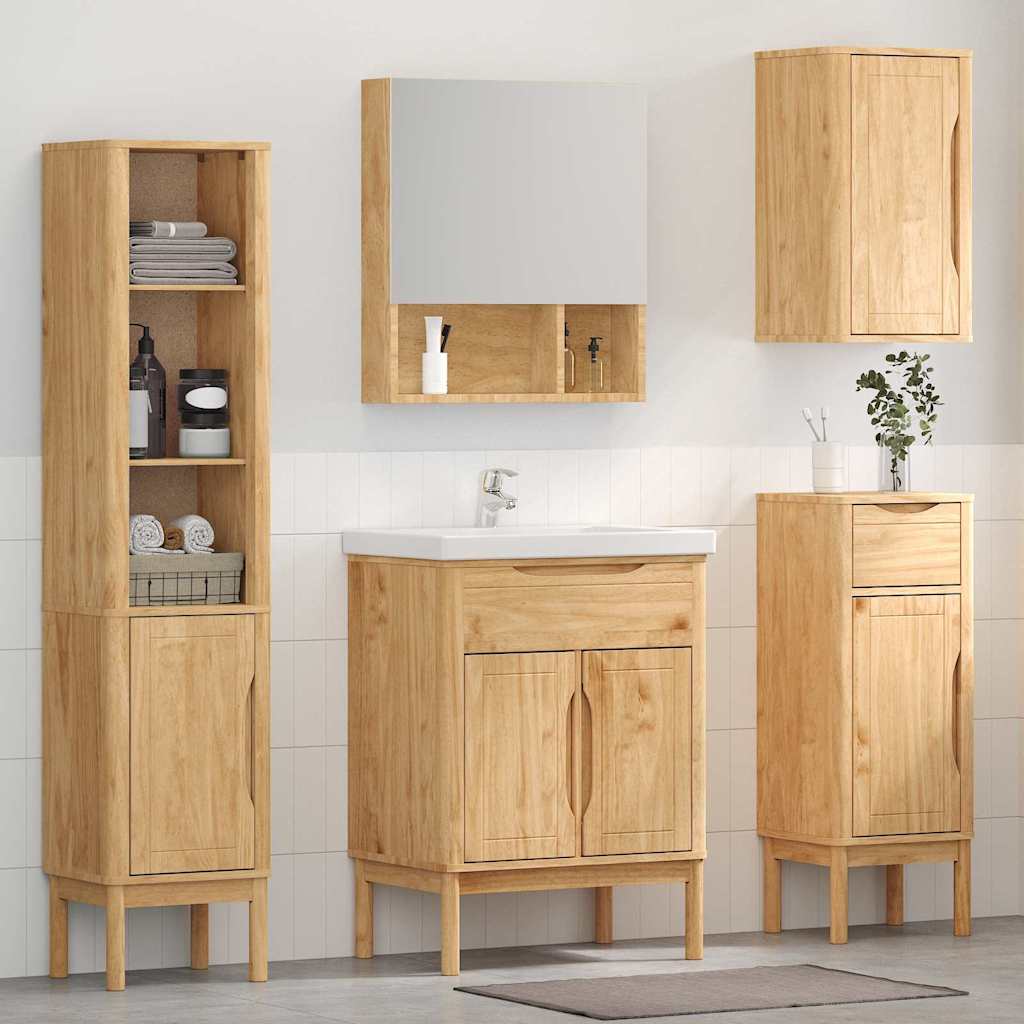 Badezimmermöbel Set FLORO 4-teilig Kiefer Braun