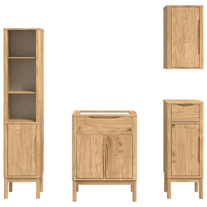 Badezimmermöbel Set FLORO 4-teilig Kiefer Braun