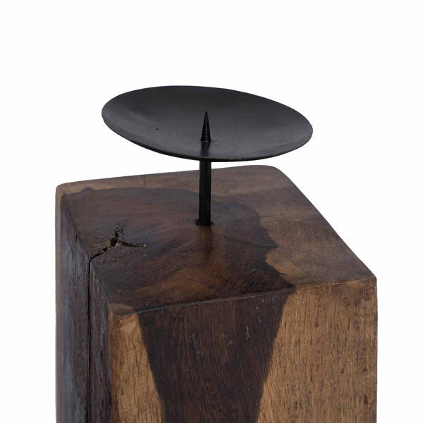 Kerzenhalter 3er Set Altholz Massivholz Natur