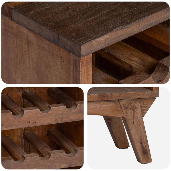 Upgecyceltes Holzregal, Braun, 60x30x90cm