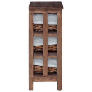 Brauner Mahagoni Beistelltisch 38x28x72cm