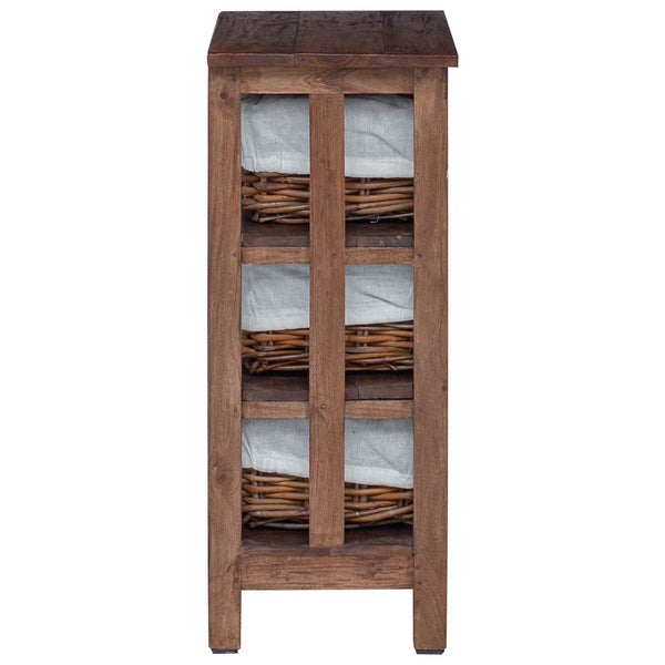 Brauner Mahagoni Beistelltisch 38x28x72cm