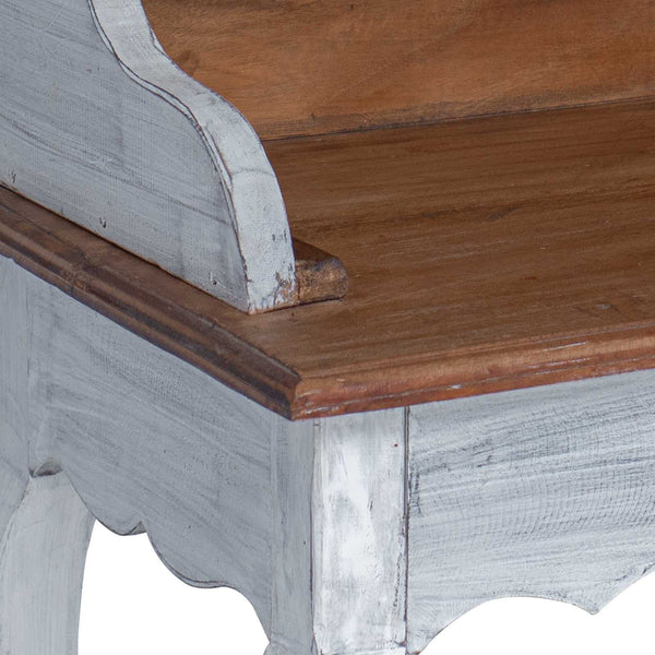 vidaXL Bureau marron et blanc 80 x 40 x 92 cm Bois de mahogany massif