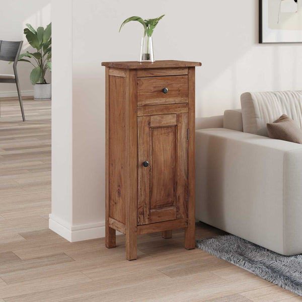 Pflanzenständer Braun Mahagoni Holz mit Tür