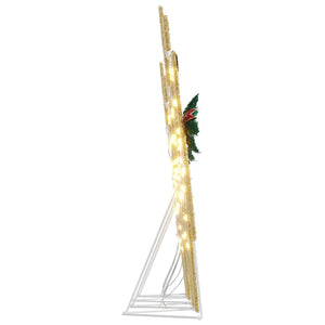 LED Rentiere Gold Stoff 4er Set