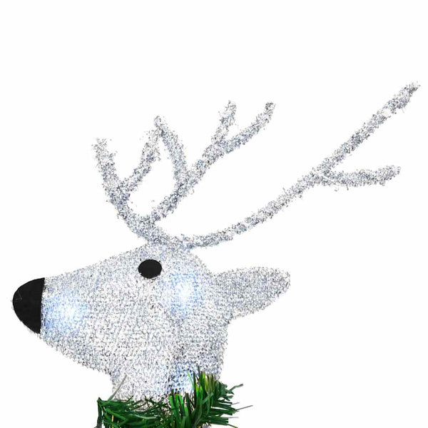 LED Rentiere 4er Set Silber