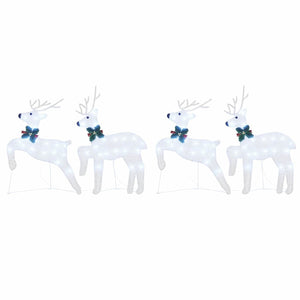 LED Rentiere 4er Set Silber