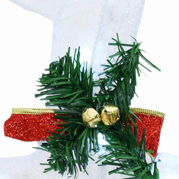 LED Rentiere 4er Set, Weißer Stoff