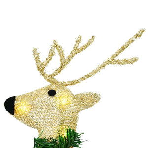 LED Rentiere Gold Stoff 6er Set