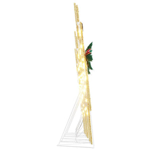 LED Rentiere Gold Stoff 6er Set