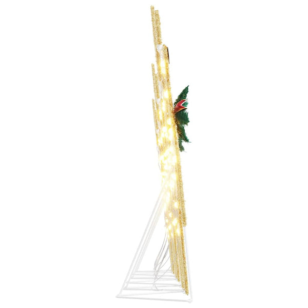 LED Rentiere Gold Stoff 6er Set