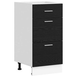 Küchenunterschrank Schwarz Eichen-Optik 40cm