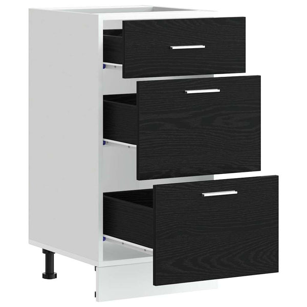 Küchenunterschrank Schwarz Eichen-Optik 40cm