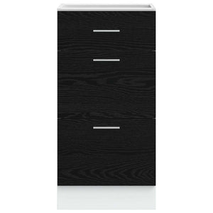 Küchenunterschrank Schwarz Eichen-Optik 40cm