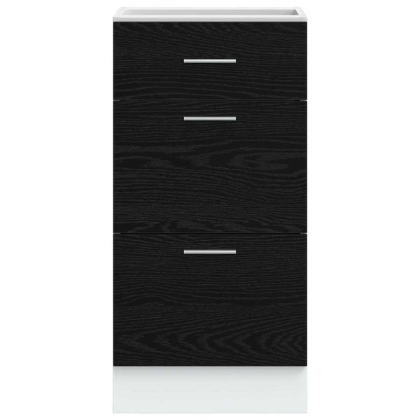 Küchenunterschrank Schwarz Eichen-Optik 40cm