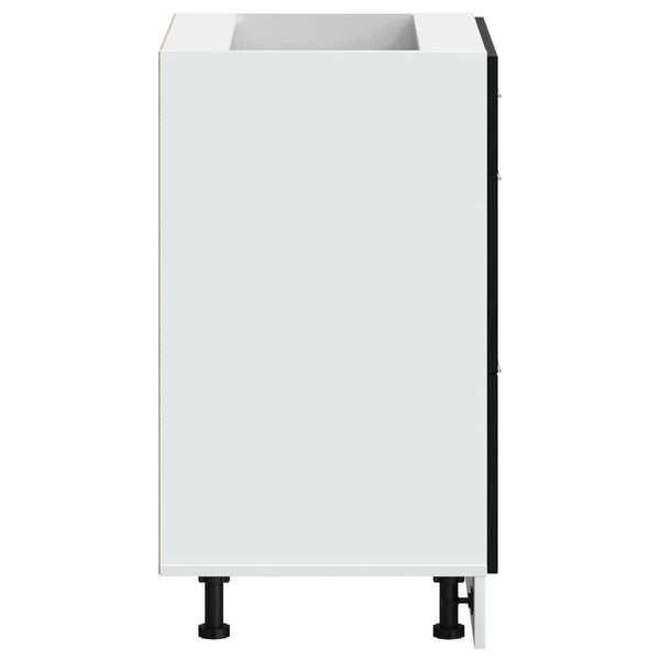Küchenunterschrank Schwarz Eichenoptik 60 cm