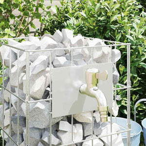 Gabionen Wasserhahn Edelstahl Silber
