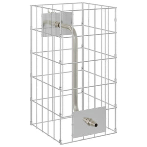 Gabionen Wasserhahn Edelstahl Silber
