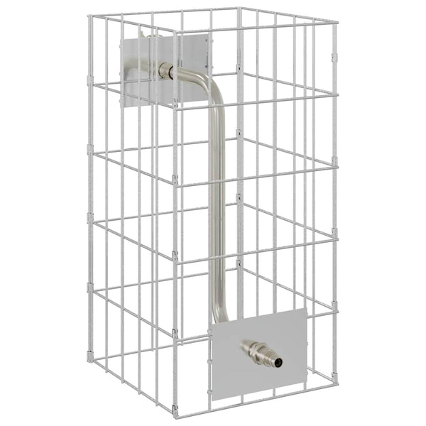 Gabionen Wasserhahn Edelstahl Silber