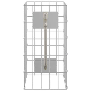 Gabionen Wasserhahn Edelstahl Silber