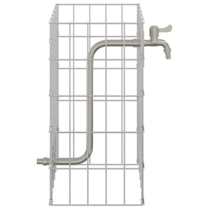 Gabionen Wasserhahn Edelstahl Silber
