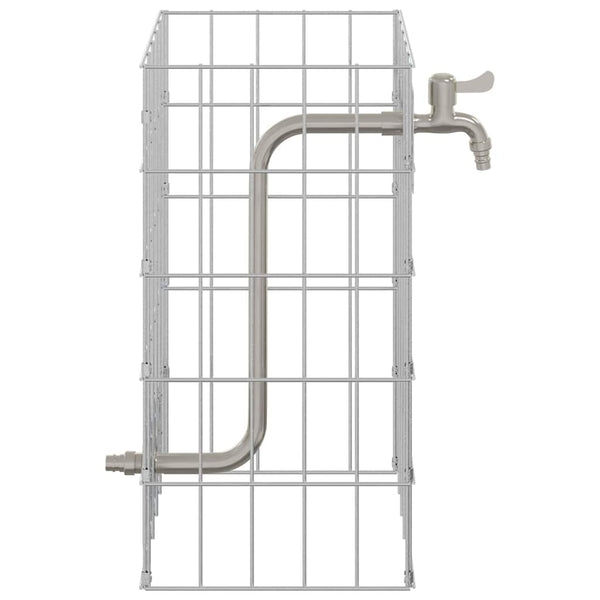 Gabionen Wasserhahn Edelstahl Silber