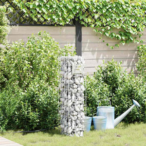 Gabionen Wasserhahn Edelstahl Silber 100cm