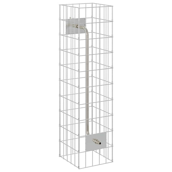 Gabionen Wasserhahn Edelstahl Silber 100cm