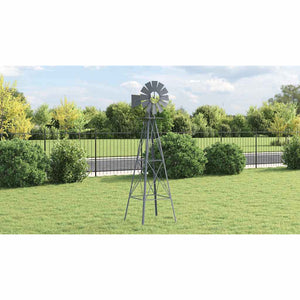 Graue Eisen Windmühle für Garten