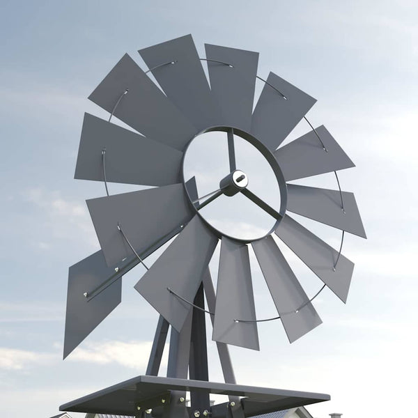 Graue Eisen Windmühle für Garten