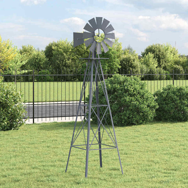 Graue Eisen Windmühle für Garten