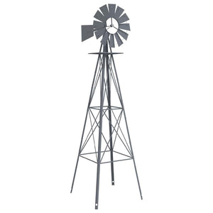Graue Eisen Windmühle für Garten