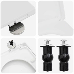 Verstellbarer Toilettensitz Weiß Polypropylen