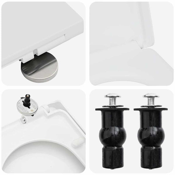 Verstellbarer Toilettensitz Weiß Polypropylen