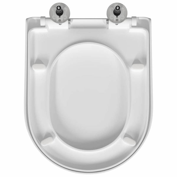 Verstellbarer Toilettensitz Weiß Polypropylen