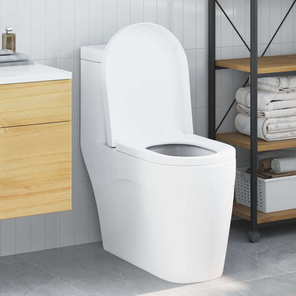 Verstellbarer Toilettensitz Weiß Polypropylen