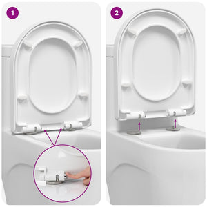 Verstellbarer Toilettensitz Weiß Polypropylen