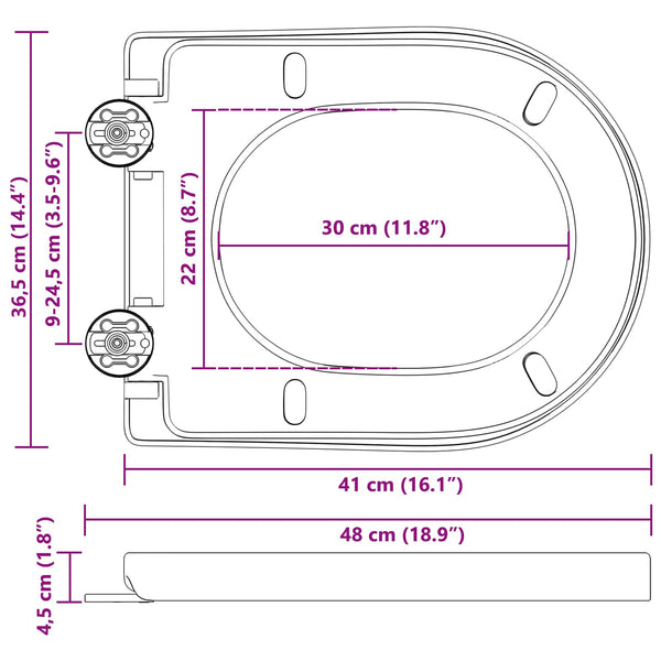 Verstellbarer Toilettensitz Weiß Polypropylen