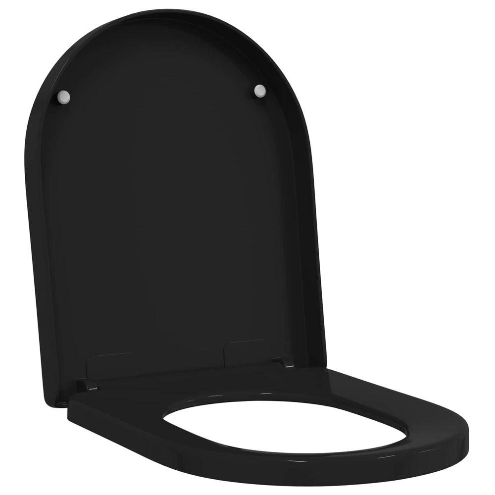 Schwarzer Toilettensitz Polypropylen 48x36,5 cm