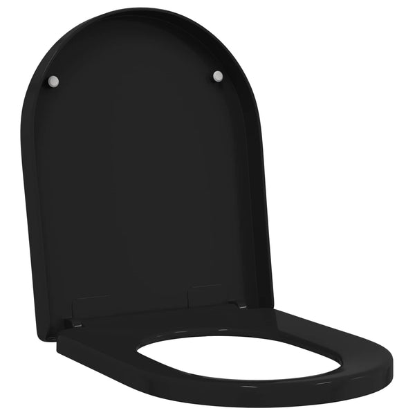 Schwarzer Toilettensitz Polypropylen 48x36,5 cm